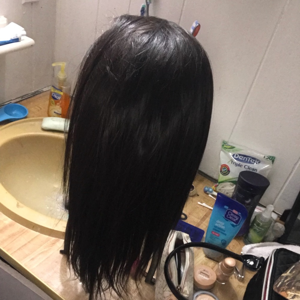 Real human hair wig front lace wig